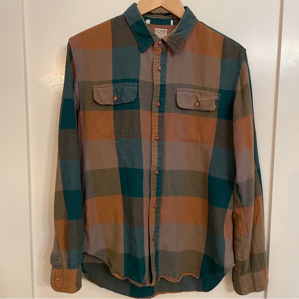 Levi’s Vintage Clothing LVC Western Plaid Longhorn Shirt Sz Medium